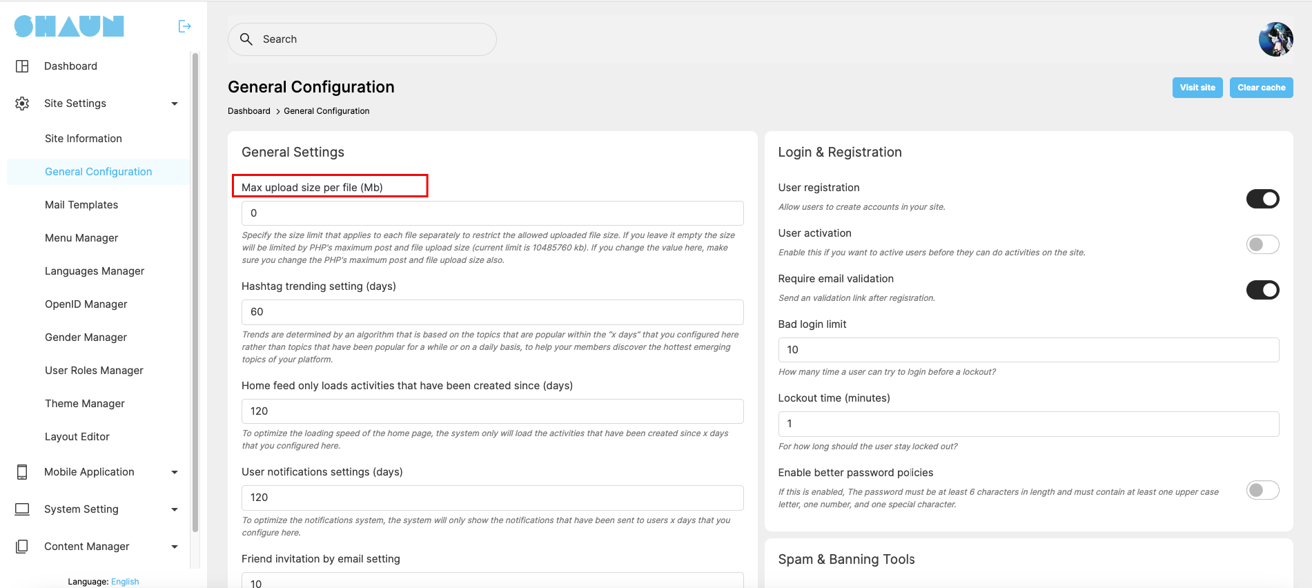 Main steps that should do after installing Shaun - ShaunSocial