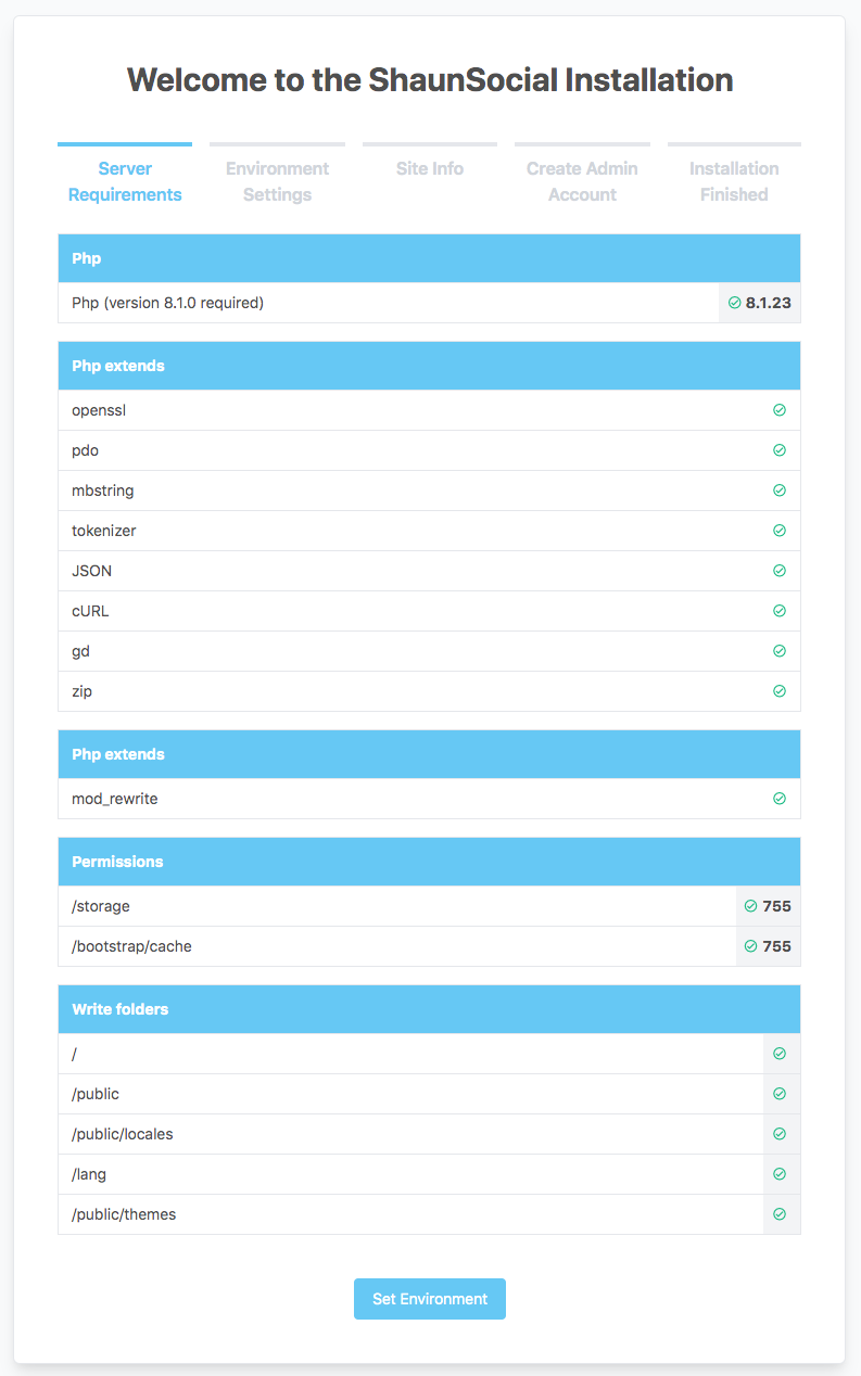 Install Shaun using normal setup on hosting service - ShaunSocial
